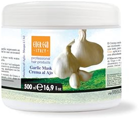 Everego Italy Máscara de ajo para Cabello dañado, Blanqueado o teñido | Producto de reparación e hidratación para el Cuidado del Cabello para Hombres y Mujeres