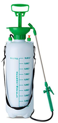 SA Products Pump Action Pressure Sprayer - Weed Killer Sprayer Pump for Fertiliser Pesticides, Fungicides, Cleaning - Garden Sprayer with Plastic Lance & Carry Strap - Water Spray Bottles - (10 Litre)