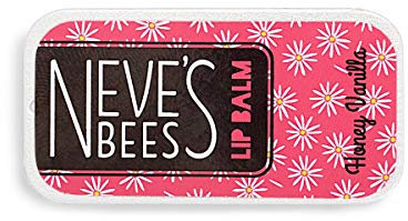 Neve's Bees Beeswax Lip Balm - Honey Vanilla - 100% Natural - Cute Little Slider Tin - 7g (see pic for size)