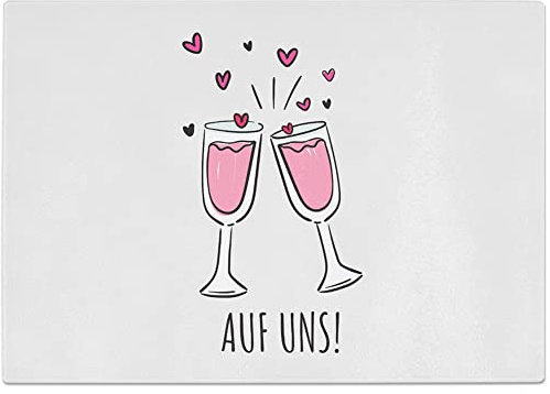 JUNIWORDS Glasschneidebrett, Auf uns! (1003541)