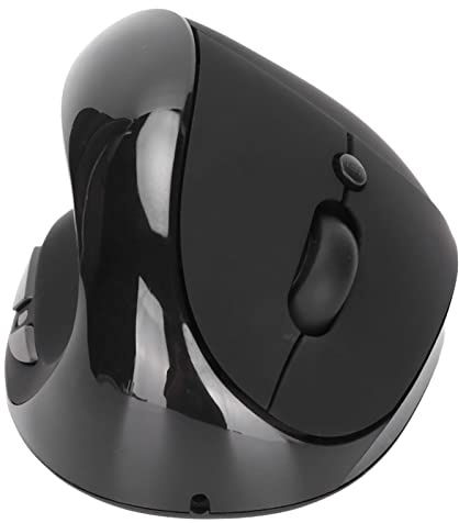 Bewinner Left Hand Vertical Ergonomic Mouse, Wireless Vertical Optical Mouse, 800, 1200, 1600 DPI Rechargeable Mouse with USB Receiver, Quiet Clicks for Laptop, PC, Desktop