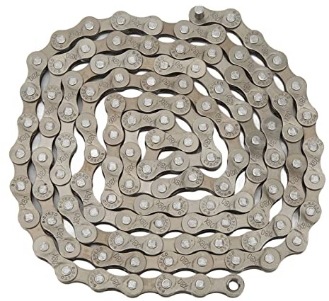 Annadue 8 Gang Fahrradkette, Hohle, Leichte Singlespeed Fahrradkette für Rennräder/Mountainbikes, Ersatz Fahrradkette aus Karbonstahl,