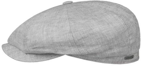 Stetson Hatteras Classic Schirmmütze Leinen Flatcap meliert Mehrfarbig Damen Herren Sommer Winter