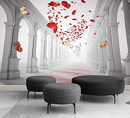 Mural grande de moda para decoración del hogar sala de bodas romántica europea sala de estar Tv papel tapiz de Decoración Fotomural Sala De Estar Pared Pintado Papel Tapiz No Tejido-430cm×300cm