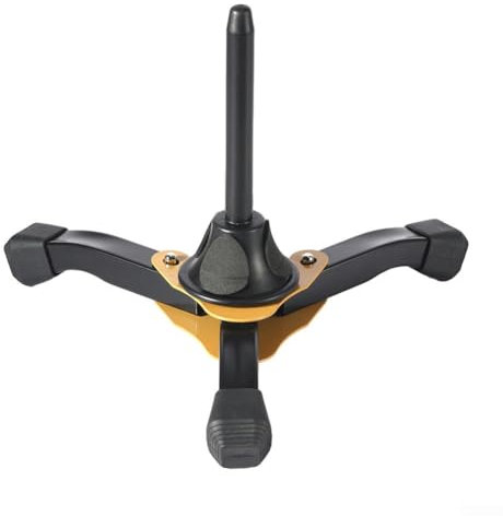 Faltbarer Klarinettenständer, faltbares Klarinetten-Stativ, Flötenhalter, Oboen-Display, Halterung, tragbar, für Blasinstrumente (gelb)