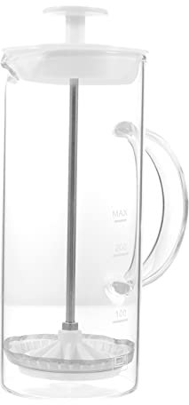PRETYZOOM Espumador de Leche de Vidrio para Cafetera Manual Burbujeador de Leche para Cafetera de Oficina para Hosteleria