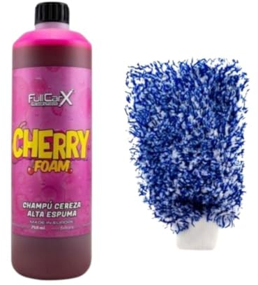 AutoFullCar - Kit Economy - Champú y Manopla - FullCarX - Limpieza - Detailing - 750 ml (CHERRY)