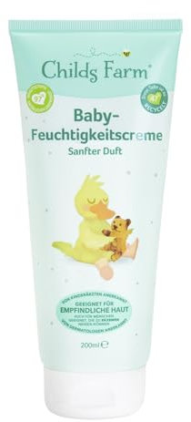 Childs Farm Baby-Feuchtigkeitscreme 200 ml | Leicht duftend | Feuchtigkeitsspendend | Geeignet für Neugeborene mit trockene, empfindliche und auch zu Neurodermitis neigende Haut