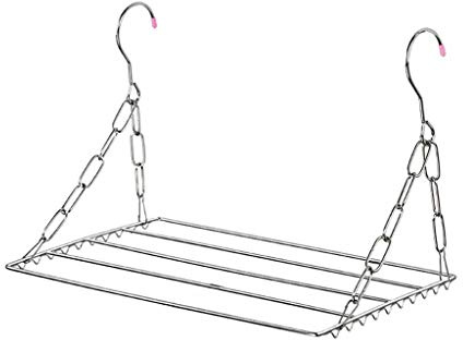 CASNO Schuhregal, Balkon-Klappbarer Schuhtrockner Wäscheständer, Wäscheständer, Edelstahl, Wäsche, Unterwäsche, Handtuch, Aufbewahrungshalter