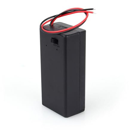 Teriehalter 9V Mit Schalter Caja de Soporte de Plástico 9Vteriehalter Mit Schalter 9V Volt Pp3tery Caja de CC con Cubierta de Interruptor de Encendido/Apagado de