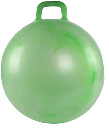 Bunter Sprungspaß für Kinder, 55 cm Durchmesser, mit praktischem Griff, Grün