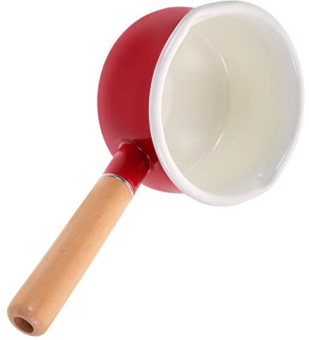 WATIIFUFU Pentola Per Latte Antiaderente Fondo Piatto Rapida Conduzione Del Calore e Riscaldamento Uniforme Design Del Manico Confortevole Per Cucinare Zuppe Noodles Latte Caldo e Conservare