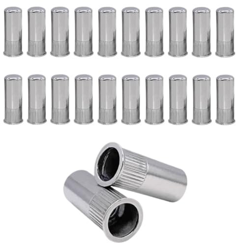 Écrou à rivets for tôle, SUS304 à tête fraisée, écrou à rivets, écrou Riv, écrous rivetés ronds avec moletage, insert scellé, rivet à tête fraisée, rivet à insert en métal, 20 pièces