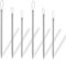 Gosknor 6pcs Wool Needles with Loops, Nylon Thread Rope Threader Large Eye Aluminium Finishing Tapestry Hand Weaving Sweater Tools Supplies Accessories for Sewing Knitting Crochet Yarn Embroidery