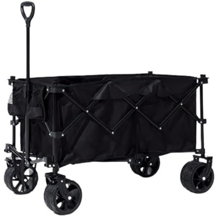 Outdoor-Bulli mit Rädern, große Kapazität, zusammenklappbarer Bollerwagen für Camping und Strand, 190 l Handwagen mit Loungebereich