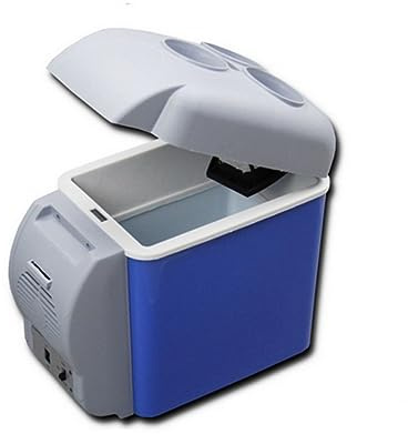 YOSADIER 12v Auto Kühlschrank 7, 5l Blaue Kühl und Warmhaltebox | Gurt Design, Kunststoff und Metall, für Suv und 12v-fahrzeug, für Getränke und Gemüse