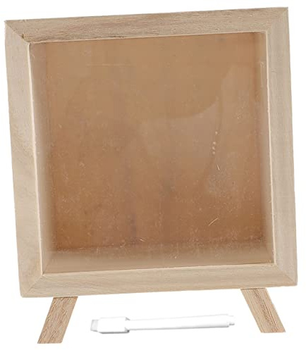 MOLUCKFU Alcancía de Madera para Fomentar el Ahorro con Ventana Transparente para Niños Hucha con Bolígrafo Adecuado como Tarro para Propinas en Cafeterías