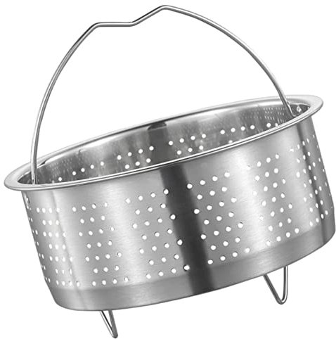 VALICLUD Vaporera Para Verduras y Dumplings 22 Cm De Acero Inoxidable 304 Resistente y Antiescaldamiento Rejilla Para Cocinar Al Vapor Olla Vaporera Para Arroz y Dim Sum