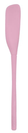 Tovolo Silicone Jar Spatula Long Handled Rubber Scraping Scooping Tool for Peanut Butter Jam Jelly Jars Blenders, Extra Long Flex Core Silicone Jar Scraper Dishwasher Safe BPA Free, Pink Sorbet