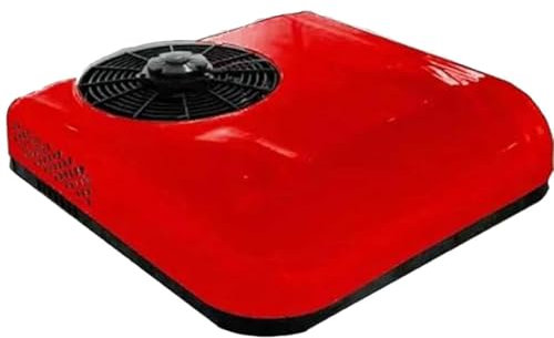 ZenSeFarin 12V/24V DC RV Climatiseur 2 en 1 RV Climatiseur de Toit avec Refroidissement,Climatiseur Stationnement électrique Camping-Car Système de Climatisation pour Voiture RV Camion Camper,Red-12V