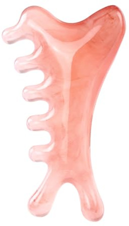 Rose Quarz Gua Sha Massagestein, Gesichtsmassage-Werkzeug, Rosa