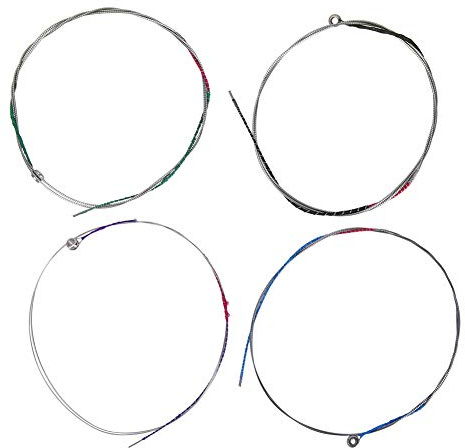 Acouto Voll-Set-Geigen-Ersatzstahl Stahl Strings E A D-G für 4/4 Geigenteile Geigenzubehör Geigenanfänger Teile Geigen St. 4/4 Geigenzubehör 4/4 Geigenzeichenkenntnis Sie, Ob