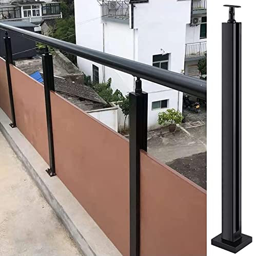 Poteaux de balustrade en verre avec mains courantes pour l'intérieur et l'extérieur, compatibles avec escaliers, balcons et terrasses de jardin