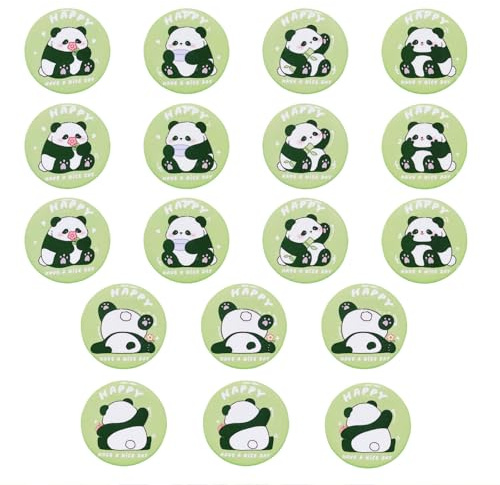 THXFUNAREA 18 Stück Panda Pins Anstecker,Süßes Abzeichen,Süßer Panda,Jungen Knöpfe,Mädchenknöpfe,Geeignet zum Verschenken