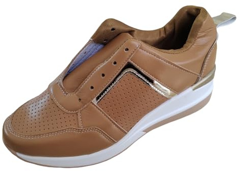 Allbestop Basket de Securite Femme, Chaussures Orthopédiques Femme Chaussures de Tennis Urbanfit-Ultrakomfort Sneaker Chaussure Running Chaussure Randonnée Basket Marche Jogging, Mode et(Marron,36)