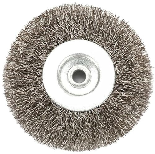 Cepillo de alambre de acero inoxidable, diámetro exteri0r de 3 a 10 pulgadas, rueda de pulido for amoladora de banco, herramienta abrasiva de limpieza.(200*32mm)