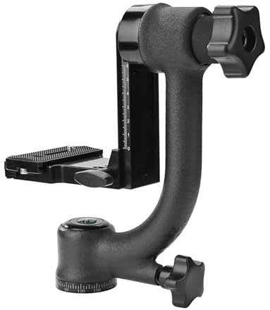 Kompatibel mit Teleobjektiven, Gimbal-Stativkopf aus Aluminiumlegierung for Vogelbeobachtung und Studiofotografie