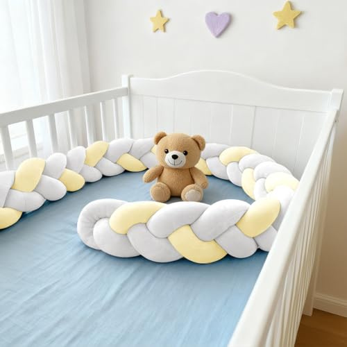 GYCF Trenza Almohada de Serpiente de Nudo, Cojín Protección contra Caída, Almohada de Peluche Tejida, Suave Alfombra Anticolisión para Cama, Cojín Decoración Protección,A11,2 m