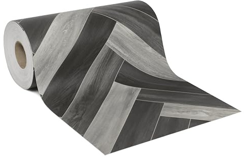 Giuri Tessuti - Passatoia per Cucina in Vinile - Larghezza 60 cm - Tappeto Runner Lavabile e Antimacchia in PVC (Al Metro, Morvis Dark)