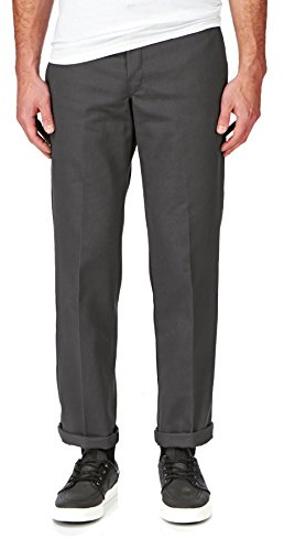 Dickies arbetsbyxa för män, smal och rak passform, Träkol, 32W / 32L