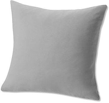 ESTELLA Kissenbezug Feinjersey | Platin | 40x60 cm | ideale Passform und praktischer Reißverschluss | trocknerfeste und bügelfreie Kissenhülle aus 100% Baumwolle