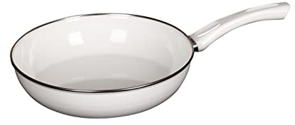 Riess, 0057-033, Ceramic Glas Pfanne Ø 28cm, Classic, WEISS, Weiß, Volumen (empf.): 2,5 Liter, Herstellung in Österreich, LBH: 47,3x29,2x8,8cm, 2,003kg, Emailliert