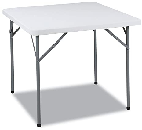 Iceberg 65253 IndestrucTable Classic Klappkartentisch, quadratisch, 86,4 cm, Platin-Granit