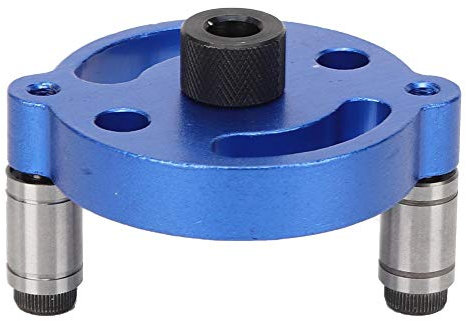 Hole Puncher, Woodworking Straight Hole Punch Center Hole Aluminum Alloy Punch Locator Hand-Held Hole Drilling Punching Tool Jig Kit Drill Guide Wood Dowel Puncher Locator Carpentry Tool(Blue 4pc-A1)