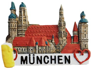 3D München Bayern Deutschland Kühlschrankmagnet Souvenir Geschenk Magnetaufkleber Basteln