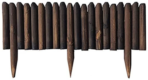 Recinzioni per Giardino Staccionata per Giardino Pannelli per recinzioni da giardino in legno di pino con barriera aiuole autoportante plug-in llxyzrzbhd612(Color:Brown;Size:120 * 25 * 40cm)