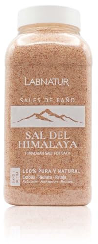 Labnatur Sales de Baño del Himalaya 1200g - Sal 100% Marina Natural y Relajante - Exfolian y Suavizan - Bienestar - Alivio del Cansancio - Cuidado Corporal - Fabricado en España