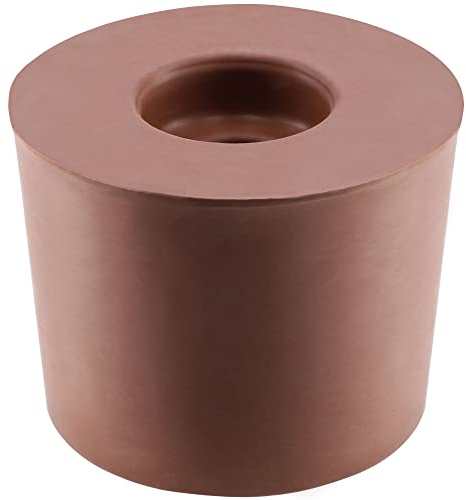 KADAX Gummistopfen, Korken mit Loch für Gärröchrchen, Gummistopper für Gärballons, Vollgummi Stopfen, Flaschenkorken, Gummi Pfropfen, Korkverschlüsse Gummi (4,5 cm)