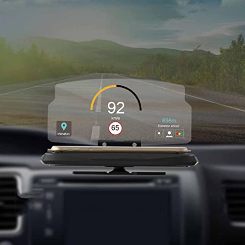 xinxinyu Mobile Holder HUD Car Navigation Projector Head Up Display Qi Intelligent Induction Wireless Fast Charging Compatible With Android And IOS, for Car Driver