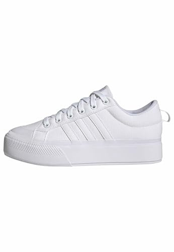 Adidas Women's Bravada 2.0 Platform, White/White/Chalk White, 8