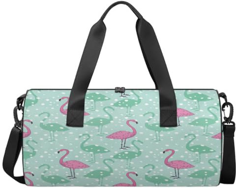 Sport Turnbeutel Cartoon Flamingos Gepäck Tasche Tier Flamingo Sport Handtasche Gym Bag Reise Seesack Reise Segeltuch Turnbeutel Wasserdicht Seesack Reise Turnbeutel für Damen und Herren, wie