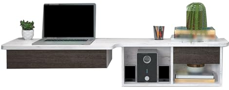 WHYATT Schreibtisch Klappbar, Schreibtisch Klein, Klapptisch Wand, Laptop-Wandschreibtisch, Schreibtisch für Schlafzimmer, Kleiner Raum (Size : Large)
