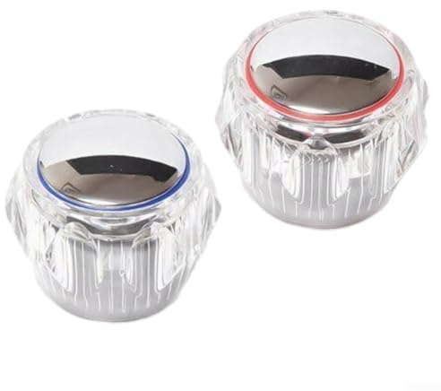 Replacement Cold & Hot Tap Top Head Covers Bathroom Kitchen Sink Tap Faucet Cover Handle and Blue Tap for Basin/Bath & Kitchen Sink Taps