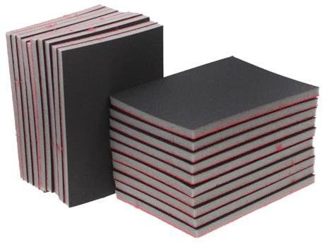 JECOMPRIS 100pezzi Spugne Abrasive Per Auto Abrasiva Per Vernice Carrozzeria Grana Utilizzo Per Cartongesso e Riparazioni Auto