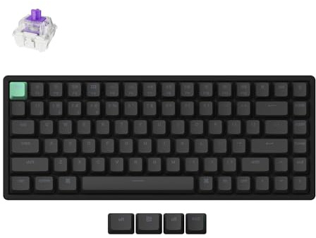 Keychron K2 HE Kabellose Magnetische Tastatur, 2.4Ghz/Bluetooth/USB-C, RGB, Hot-swap, QMK/VIA, Gateron Magnetic Switch Nebula, Kompatibel mit Mac Windows Linux, Standard Edition Schwarz