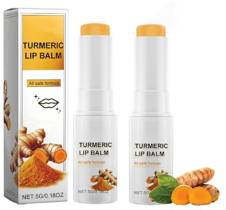 Lip Lightening Balm For Dark Lips, Turmeric Lip Balm for Smokers with Turmeric Root Extract, Long-Lasting Moisturizer for Dry, Cracked, and Dull Lips, Exfoliating Moisturizer (2)